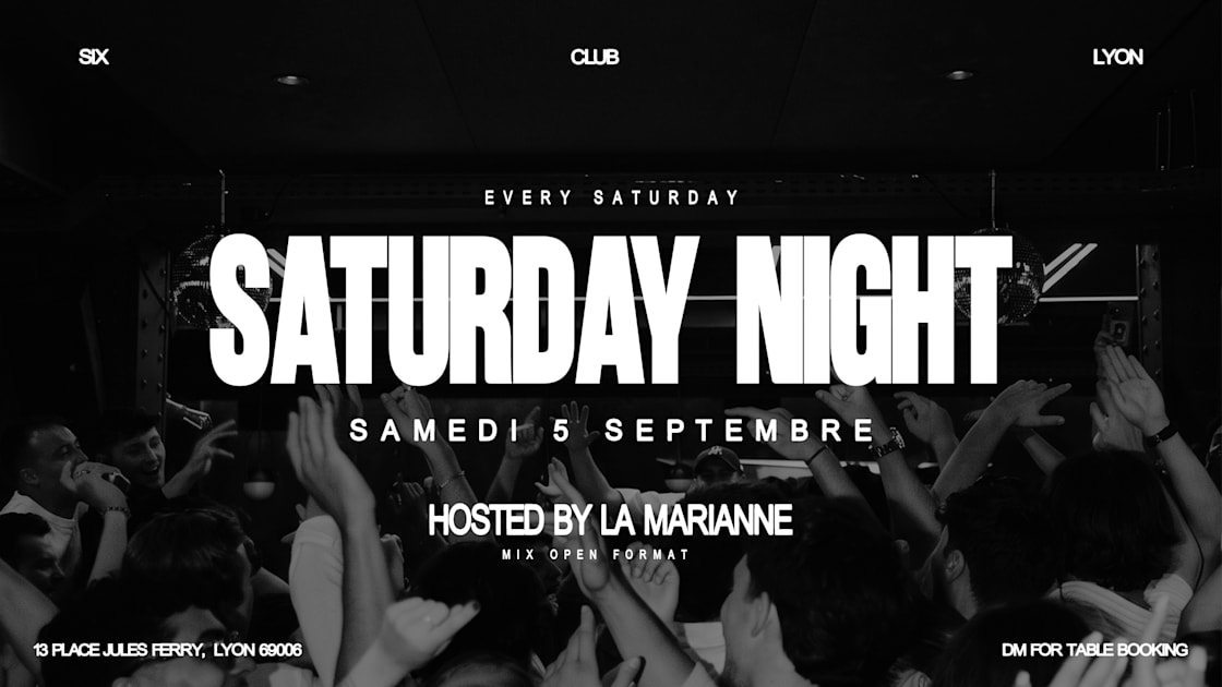 Affiche Saturday Night At Six Brotteaux - 05/09, Lyon · Billets Shotgun