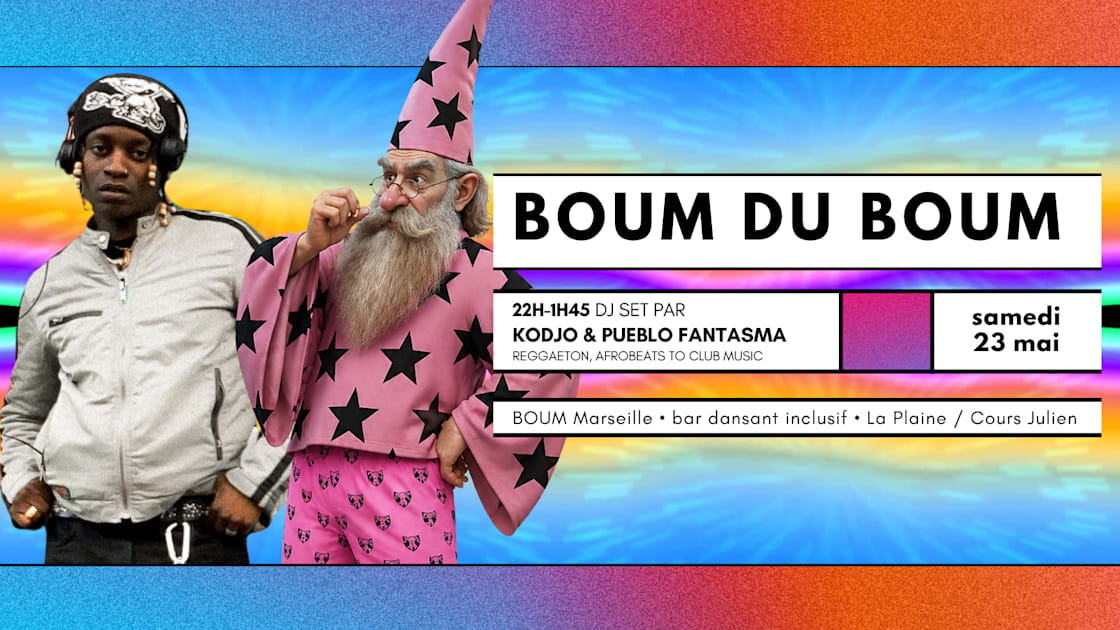 Boum Du Boum - Dj Sets By Kodjo & Pueblo Fantasma - Soirée techno le sam 23 mai à BOUM