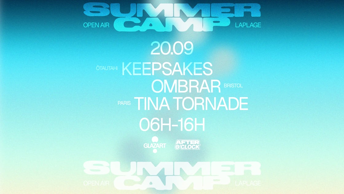 Affiche After O'clock X La Plage Open Air : Keepsakes, Ombrar &amp; More, Paris · Billets Shotgun