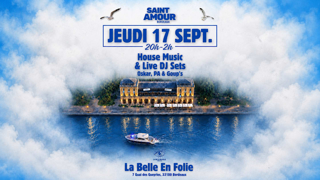 Affiche Saint Amour Bordeaux | Jeudi 17 Septembre 2026, Bordeaux · Billets Shotgun