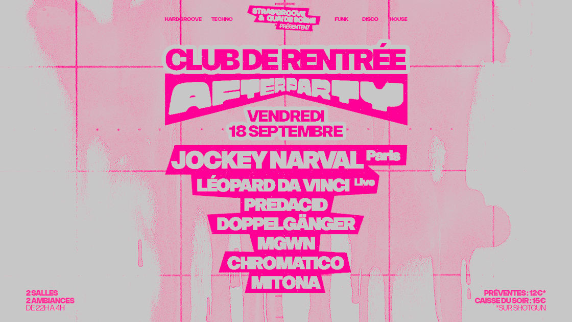 Affiche Club De Rentrée W/ Jockey Narval, Strasbourg · Billets Shotgun