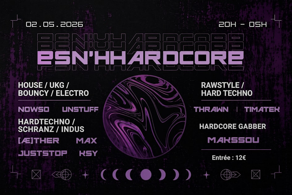 Esn'hardcore - Soirée techno le sam 2 mai à La Fleuriais, 35620 Ercé-en-Lamée, France