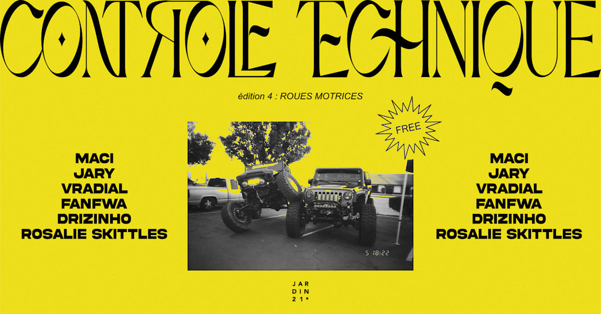 Contrôle Technique X Jardin21 - Open Air, Paris · Ingressos Shotgun