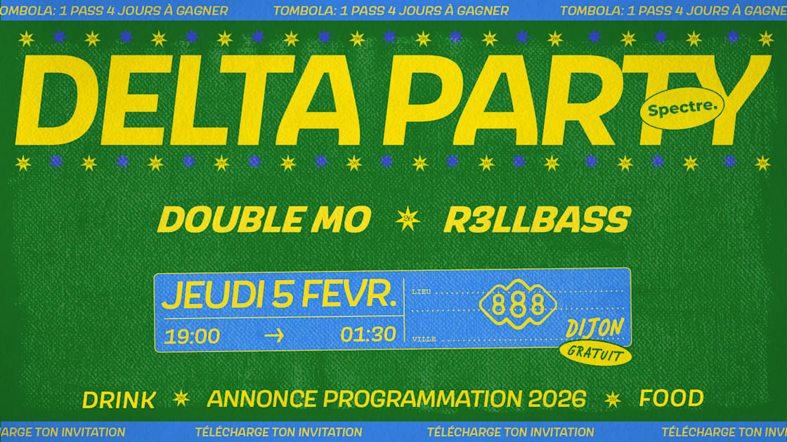 Flyer Delta Party X Le 888 - Dijon