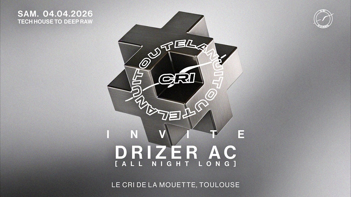 Drizer AC (Plein Phare) - Soirée techno le sam 4 avr. à le Cri de la mouette