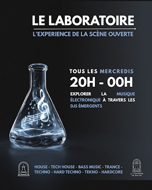 Le Laboratoire #12 - Soirée techno le mer 22 avr. à 1 Rue des Trois Rois, 13006 Marseille, France