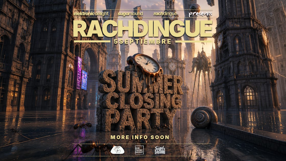 Affiche Rachdingue Summer Closing Party, Vilajuïga · Billets Shotgun