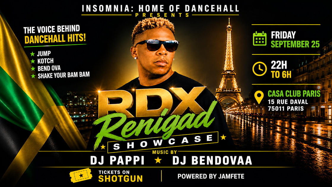 Affiche Insomnia: Rdx Showcase, Paris · Billets Shotgun