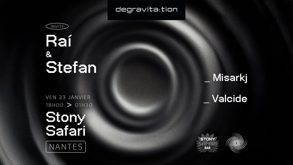 Flyer Degravita:Tion Invite • Raí & Stefan • Stony Safari