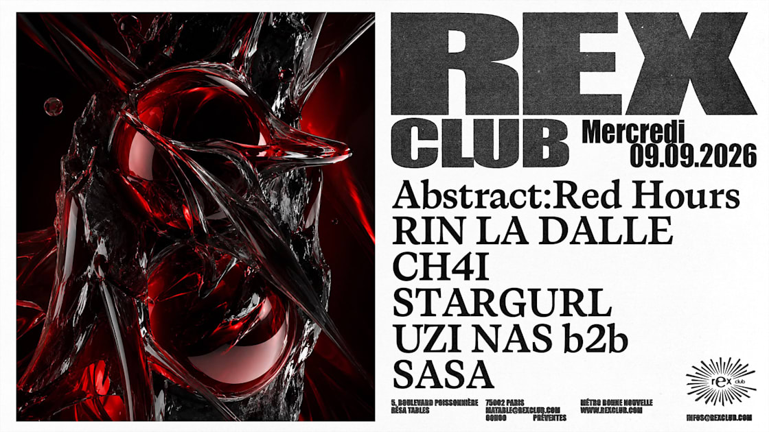 Affiche Red Hours : Rin La Dalle, Ch4i, Stargurl, Uzi Nas B2b Sasa, Paris · Billets Shotgun