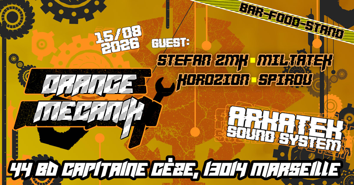 Matek A.S.M. - Soirée techno le sam 15 août à 44 Boulevard Capitaine Gèze, 13014 Marseille, France