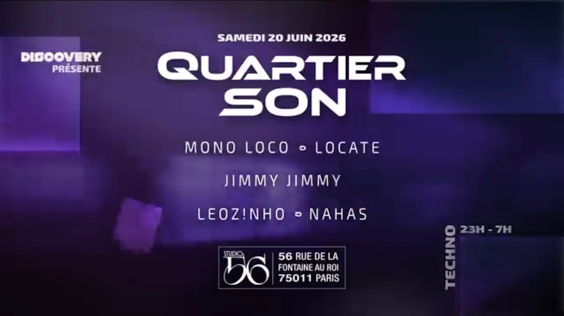 Mono Loco - Soirée techno le sam 20 juin à STUDIO 56 PARIS
