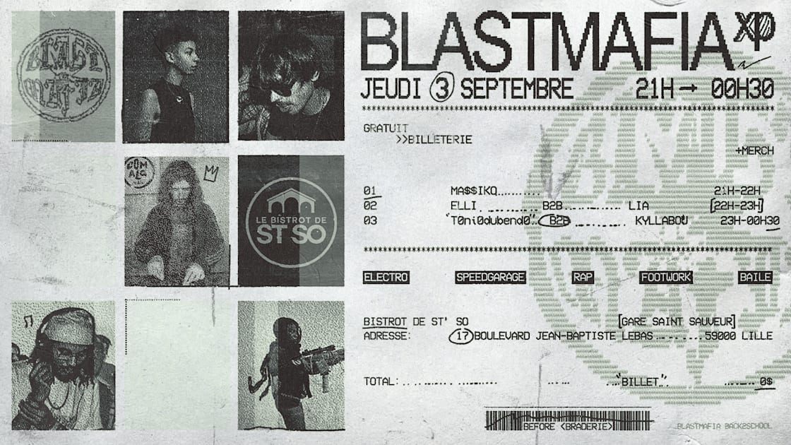 Affiche Blastmafia.Xp #1, Lille · Billets Shotgun
