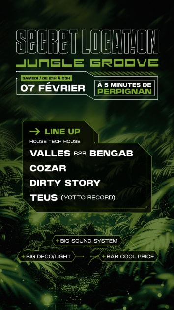 Flyer Secret Location -Jungle Groove-