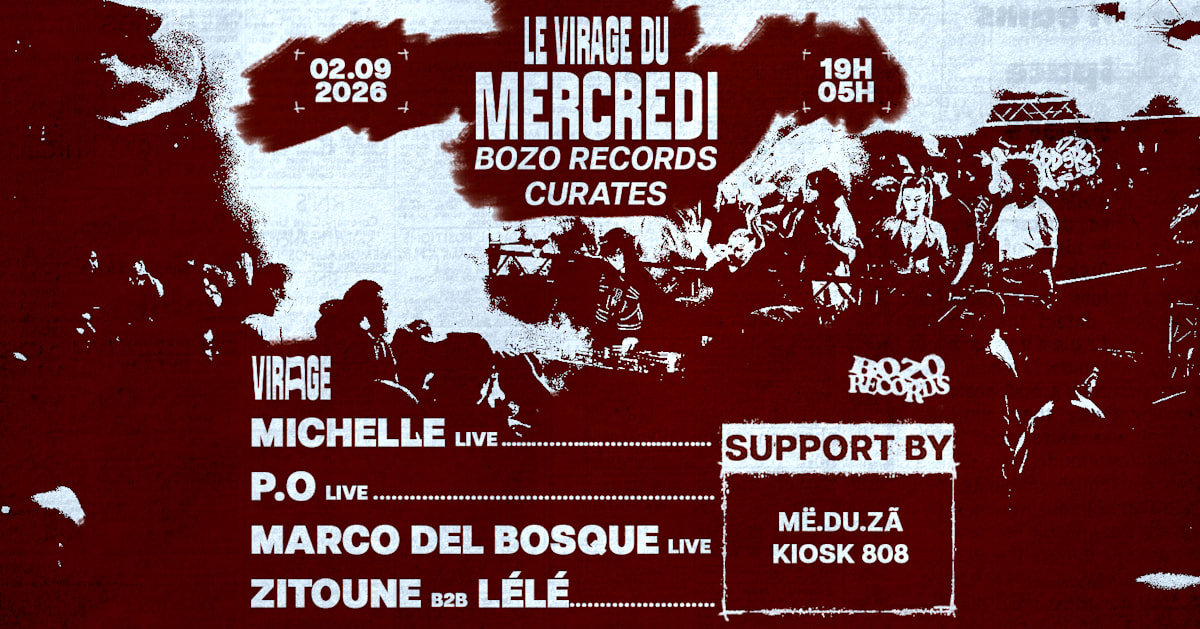 Affiche Bozo Records : Michelle (Live), P.O, Marco Del Bosque & More, Paris · Billets Shotgun