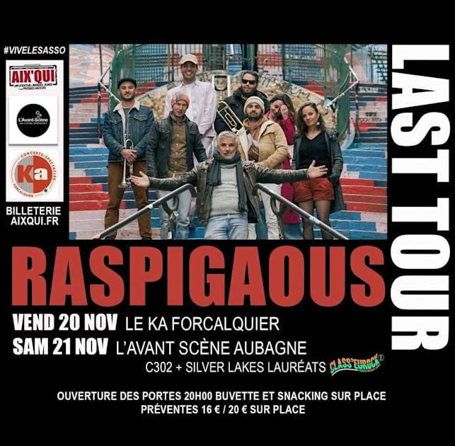 Affiche Tournée D'adieu De Raspigaous Au Ka À Forcalquier, Forcalquier · Billets Shotgun