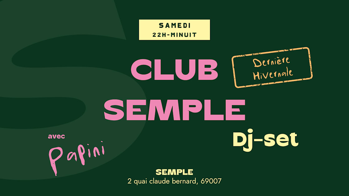 DJ Papini - Soirée techno le sam 28 févr. à Bar le Semple - Lyon