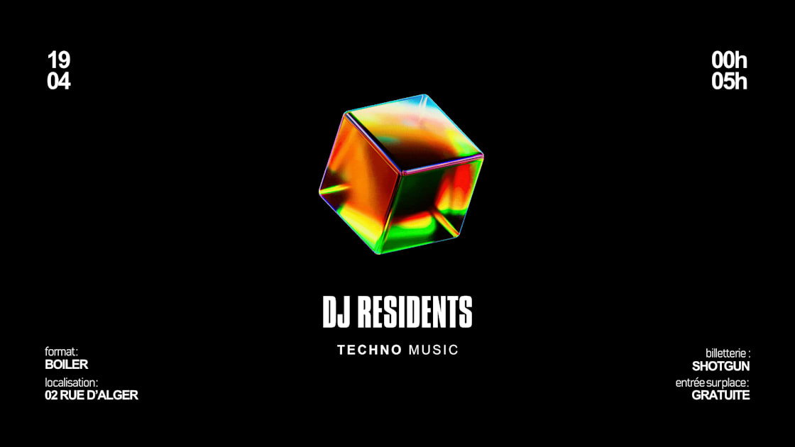 Boum Boum : Dj Residents - Soirée techno le dim 19 avr. à Boum Boum