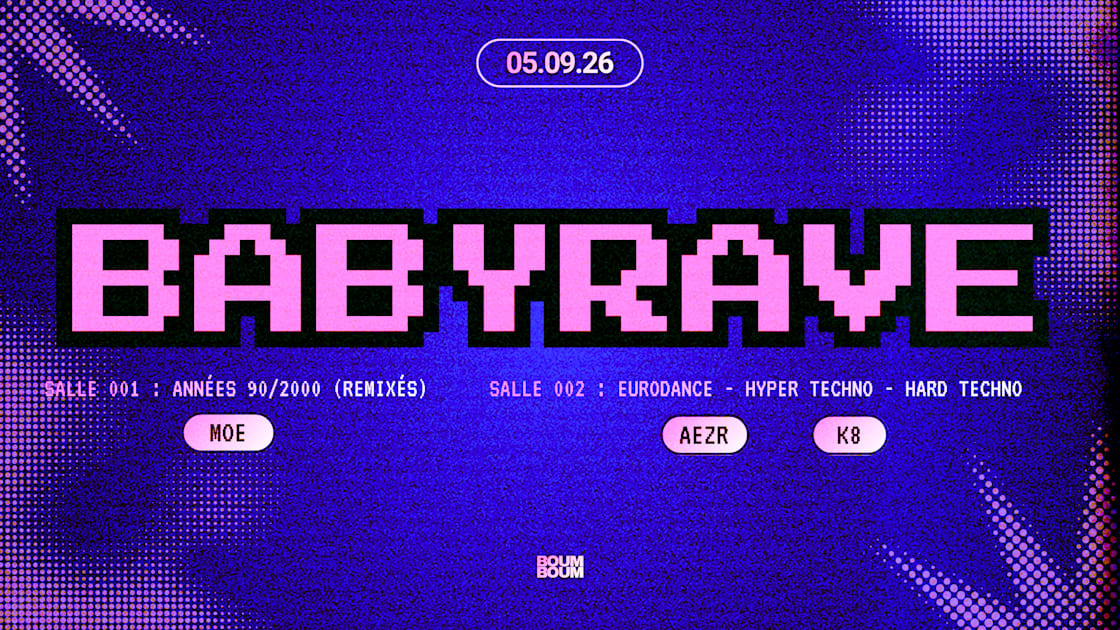 Affiche Boum Boum : Babyrave, Montpellier · Billets Shotgun