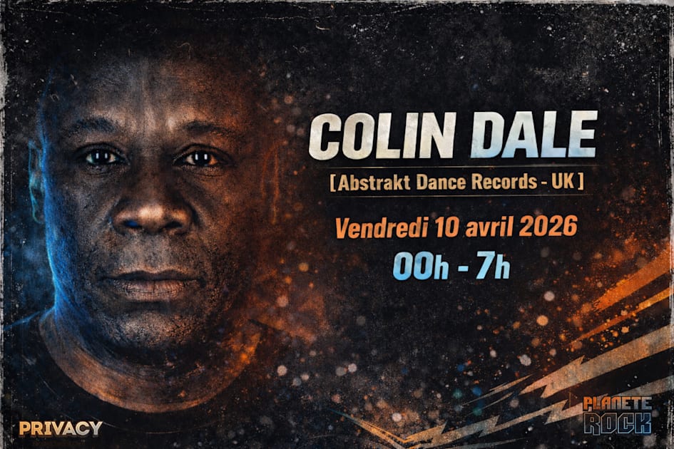 Colin Dale - Soirée techno le ven 10 avr. à Planète Rock