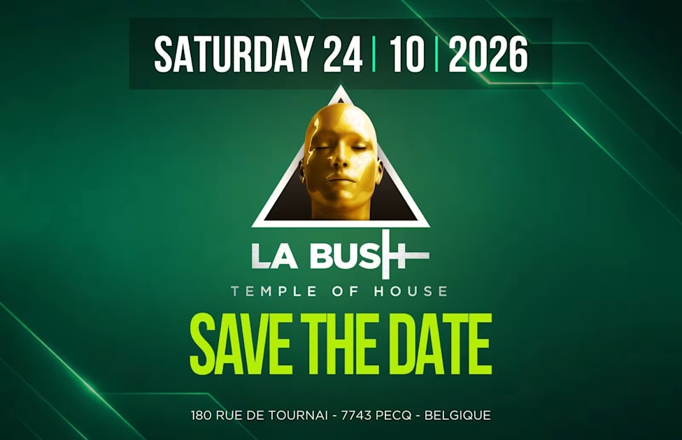 Affiche La Bush Temple Of House - 24.10.2026, Pecq · Billets Shotgun