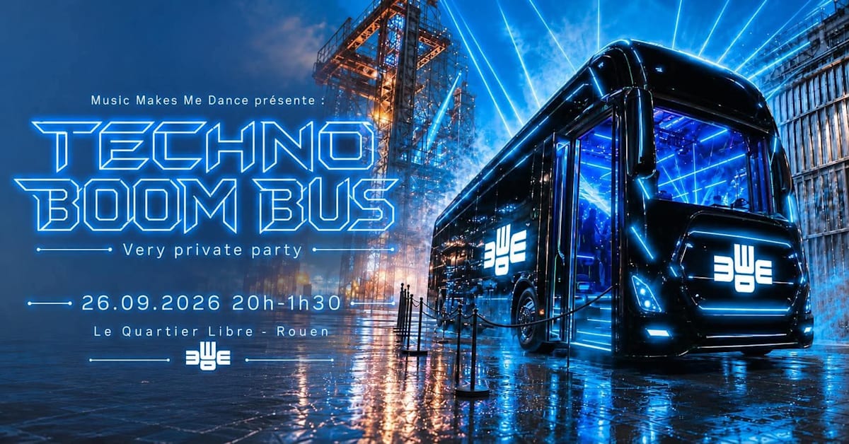 Affiche Techno Boom Bus, Rouen · Billets Shotgun