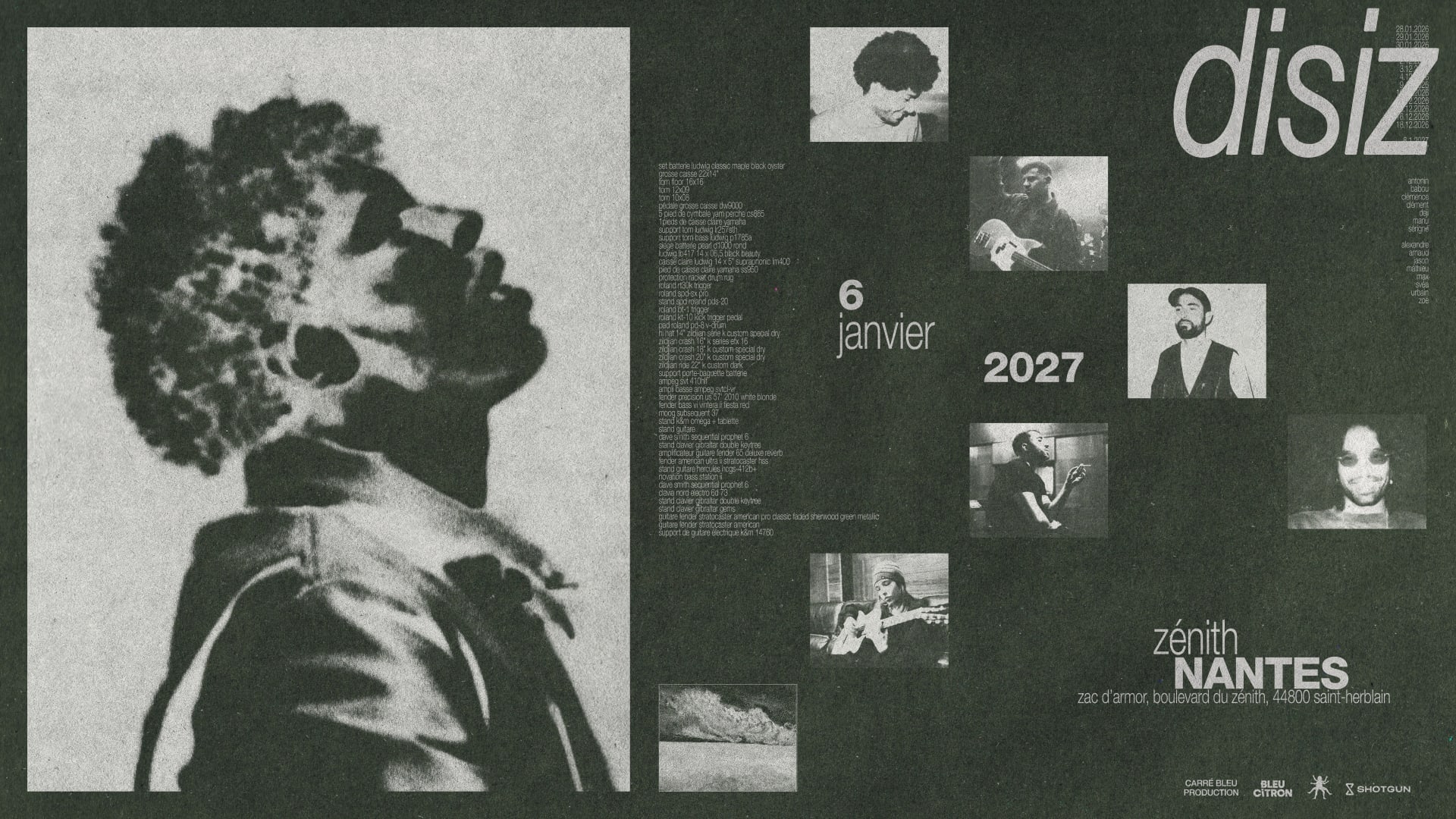 disiz sera sur la scène du Zénith de Nantes le 6 janvier 2027! Le phénomène francophone lance une tournée exceptionnelle pour présenter son nouveau projet "on s'en rappellera pas", à ne surtout pas manquer! 🤍