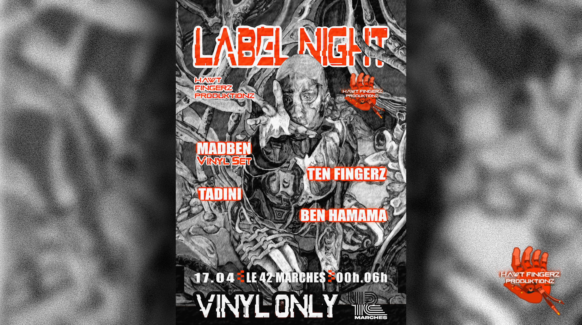 Ten Fingerz invite Madben // Hawt Fingerz Label Night
