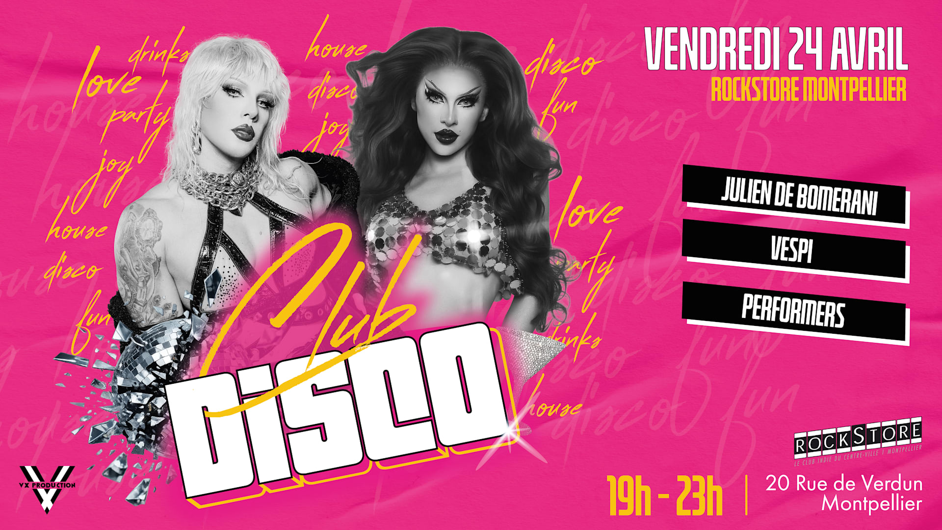 VEN 24/04 - CLUB DISCO x ROCKSTORE : GRANDE PREMIÈRE !