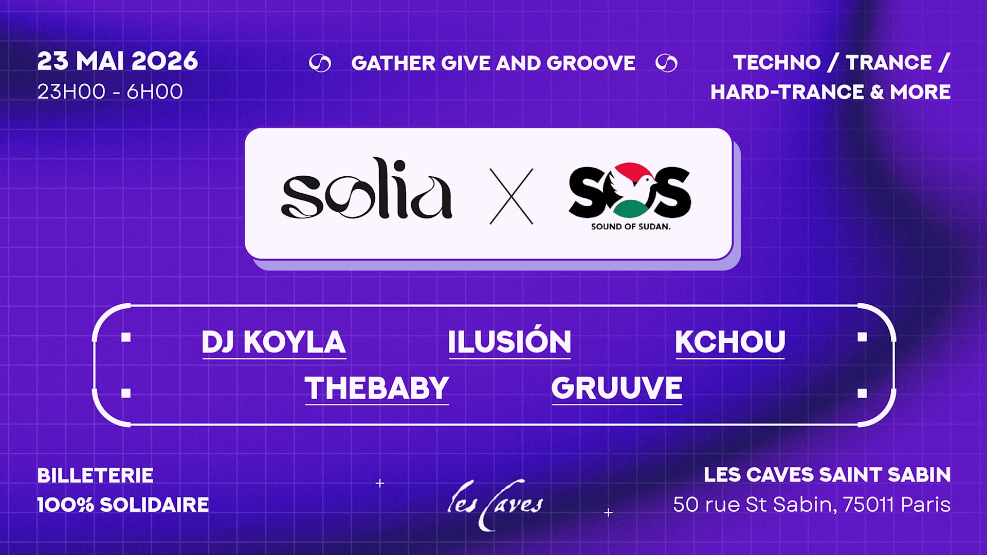 Solia X Sound Of Sudan - Les Caves Saint Sabin