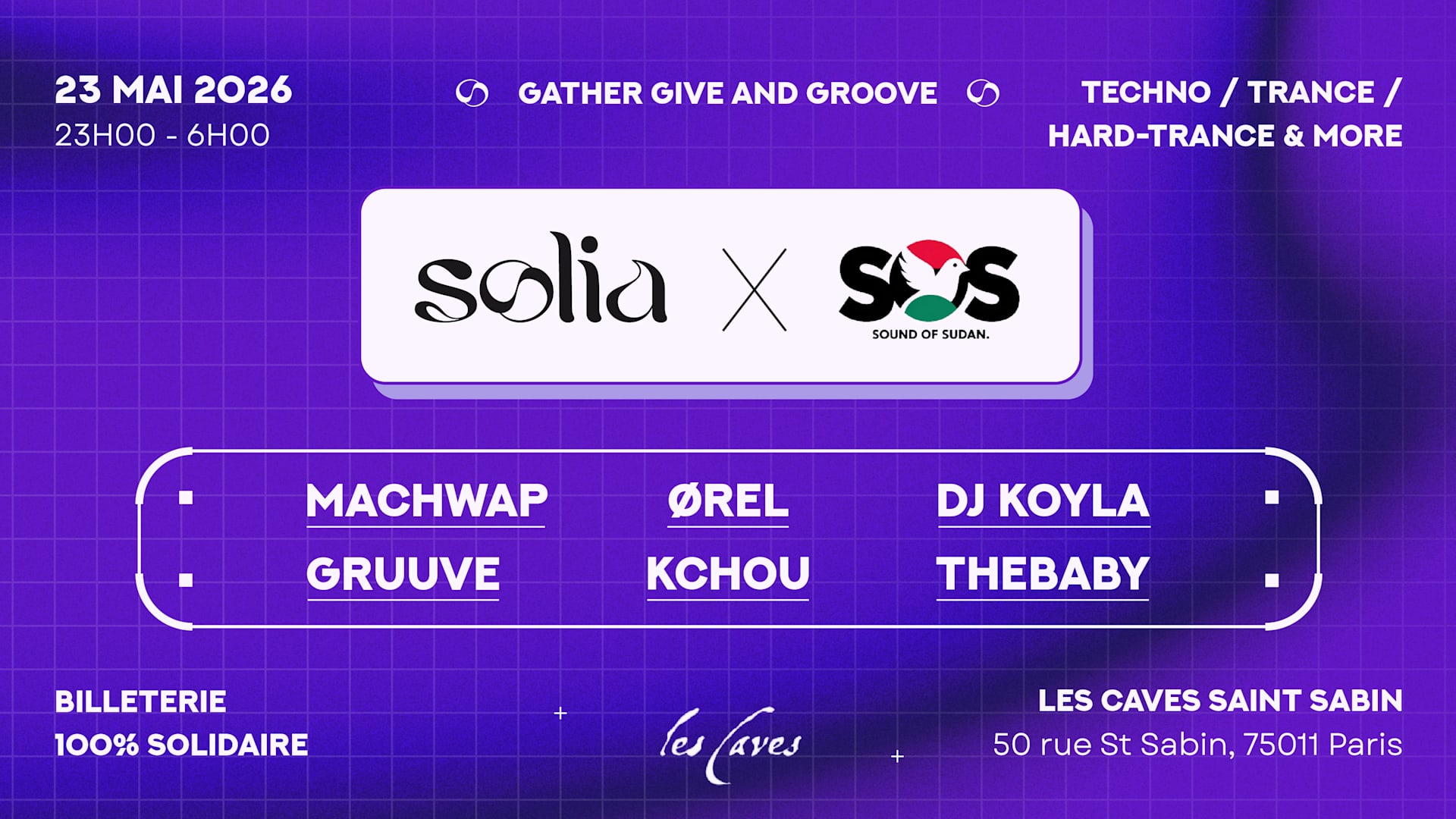 Solia X Sound Of Sudan - Les Caves Saint Sabin