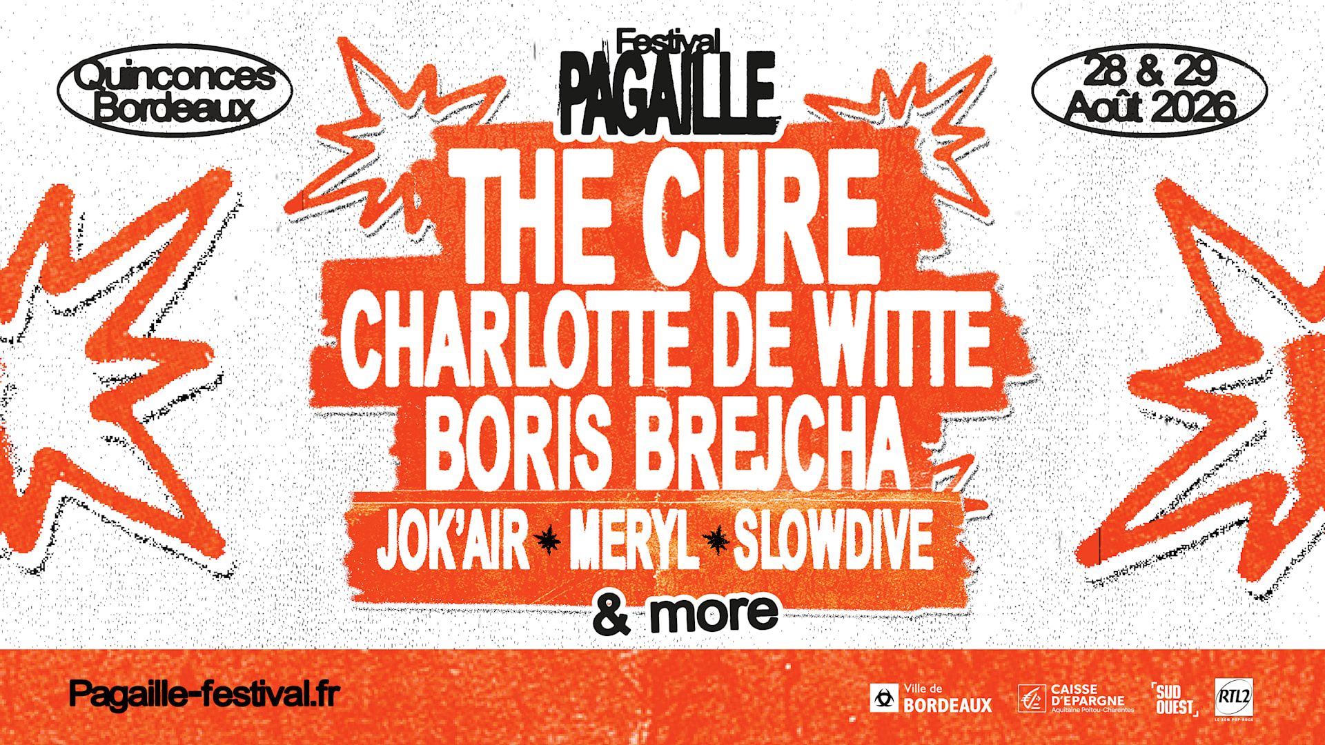 💥 Plus qu'1 mois avant Pagaille Festival ! Rendez-vous du 28 au 30 août sur la place des Quinconces à Bordeaux avec The Cure, Charlotte de Witte, Jok'Air & more. Prends ta place dès maintenant 🎟️