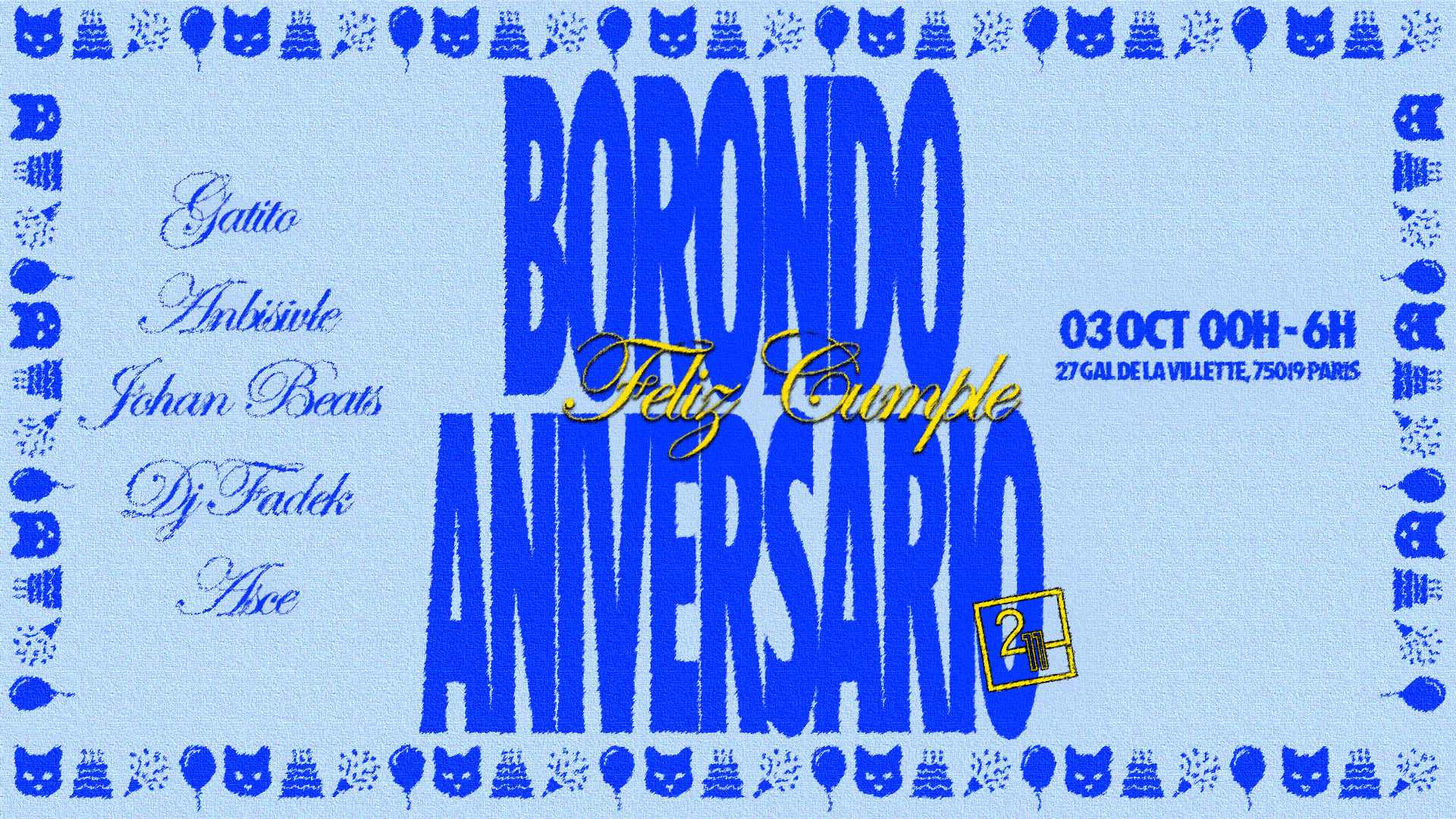 Borondo Aniversario Feliz Cumple