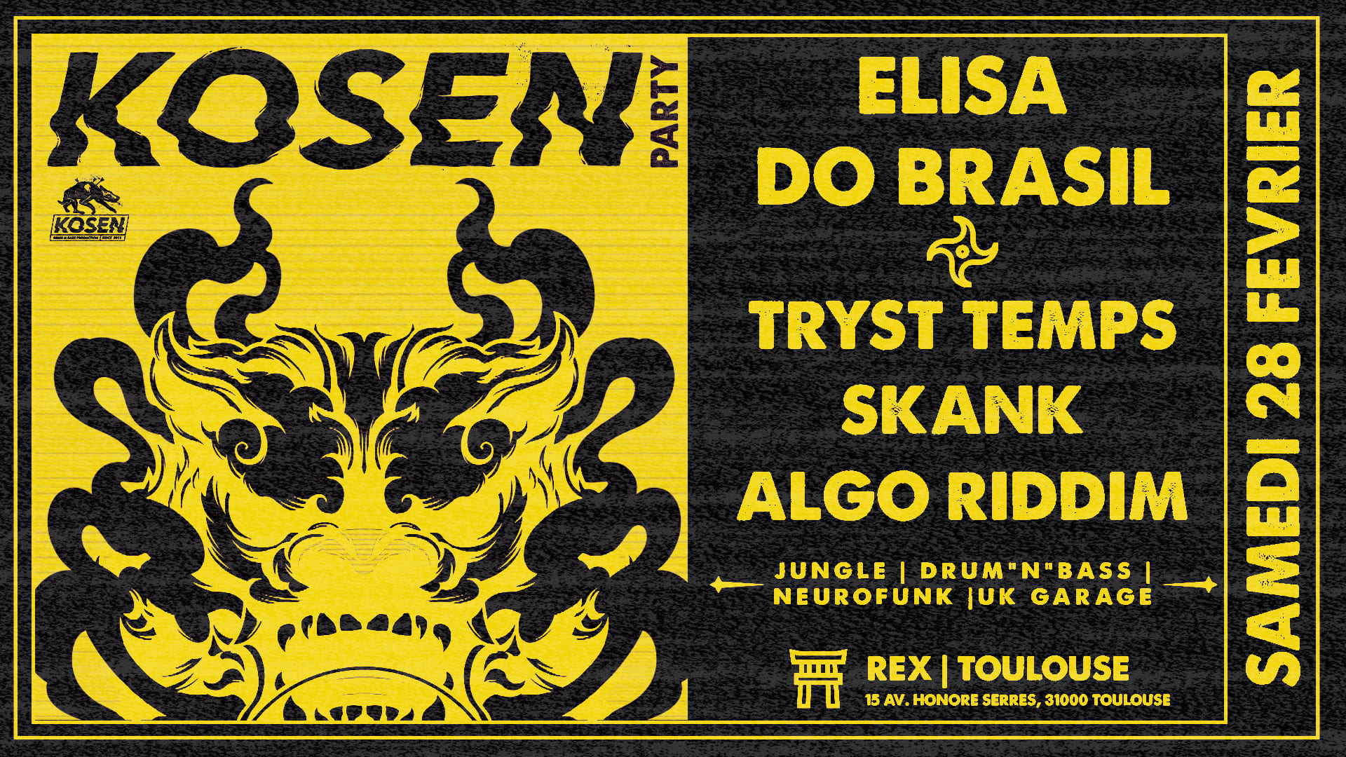 Kosen Party W/ Elisa Do Brasil + Tryst Temps + Skank & More