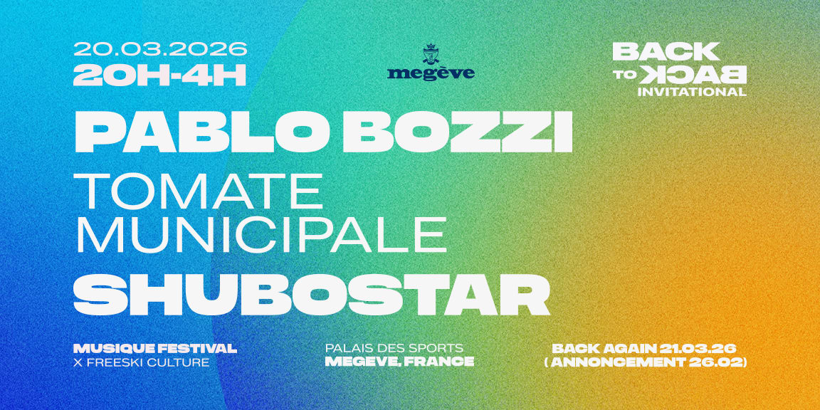 Back to back inédit : Pablo Bozzi et Shubostar s’emparent du dancefloor de Maeva à Megève pour une nuit de cosmic vibes, trance 90’s et dark disco hypnotique. 🪩 Places dispos, let's go ! 🎟️