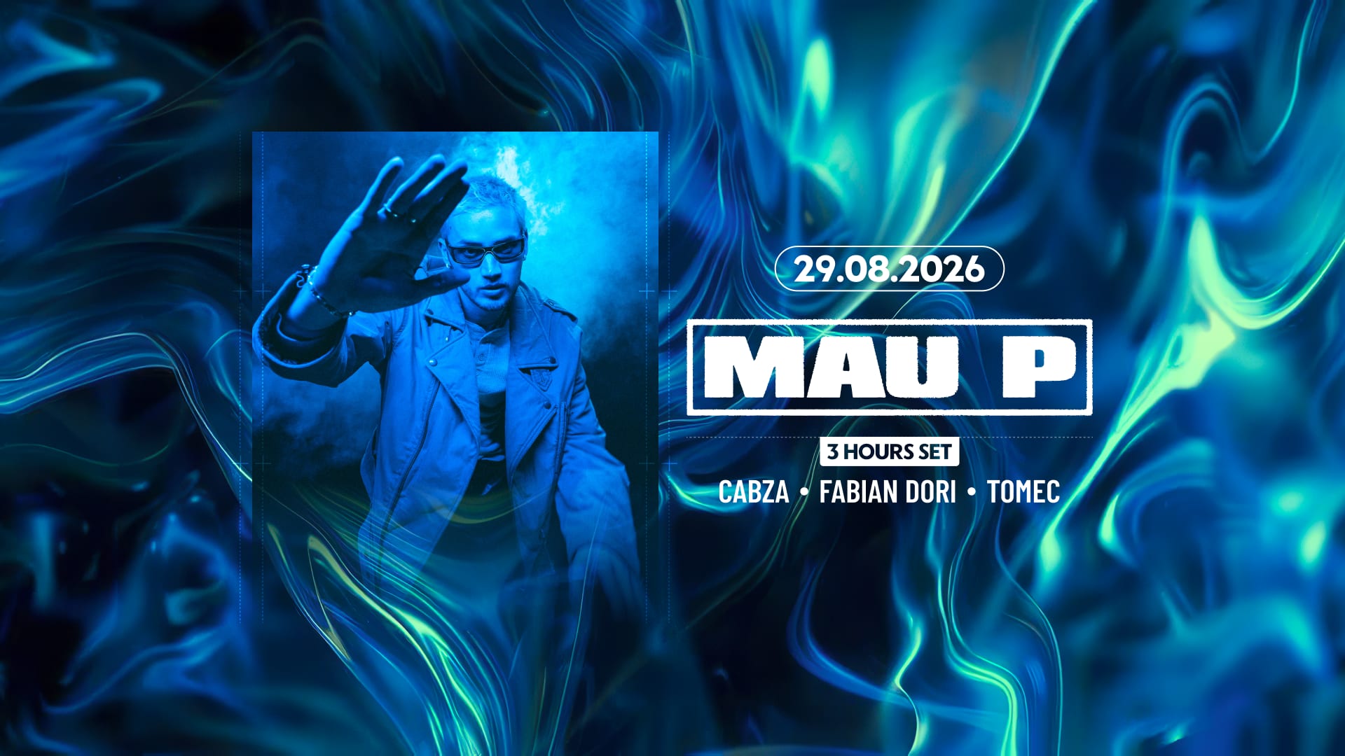 💙 Mau P débarque au Poney Club le 29 août pour la Guettapen Party avec un set exceptionnel de 3 heures. Prends ta place pour cette immersion house envoûtante 🎟️
