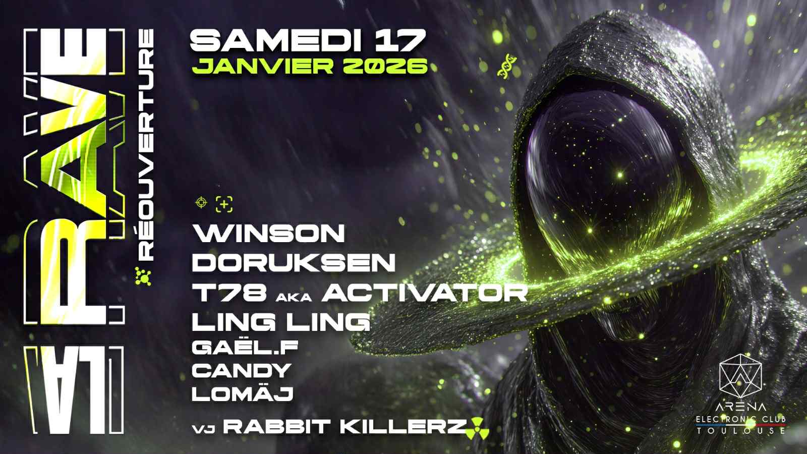 L’Arena rouvre ses portes samedi soir avec La Rave pour une nuit explosive. Au programme, un line-up explosif avec Winson, Doruksen, T78, Ling Ling & more pour lancer 2026 à pleine puissance. Let's go ! 🚀