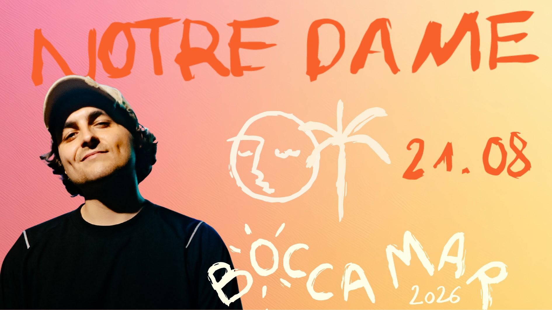 🌊 Bocca Mar accueille Notre Dame le 21 août pour un set électro moderne et envoûtant qui va te faire danser jusqu’au cœur de la nuit. Prends ta place pour une soirée magnétique et élégante face à la mer 🎟️
