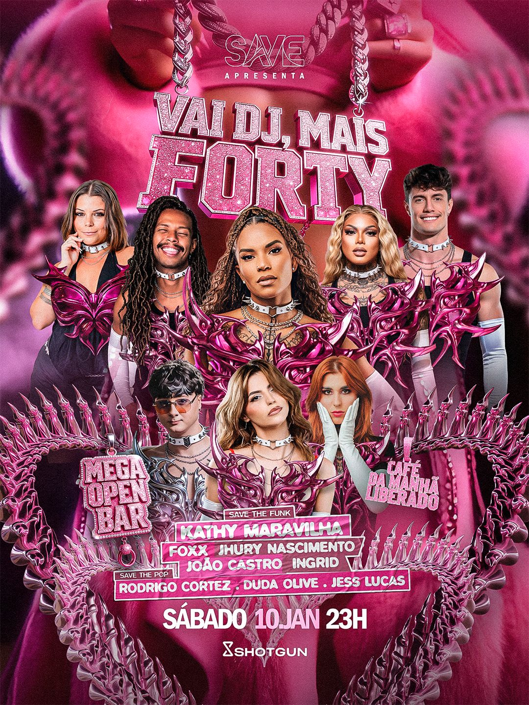 Save - Vai Dj, Mais Forty| Open Bar | Café Da Manhã Liberado