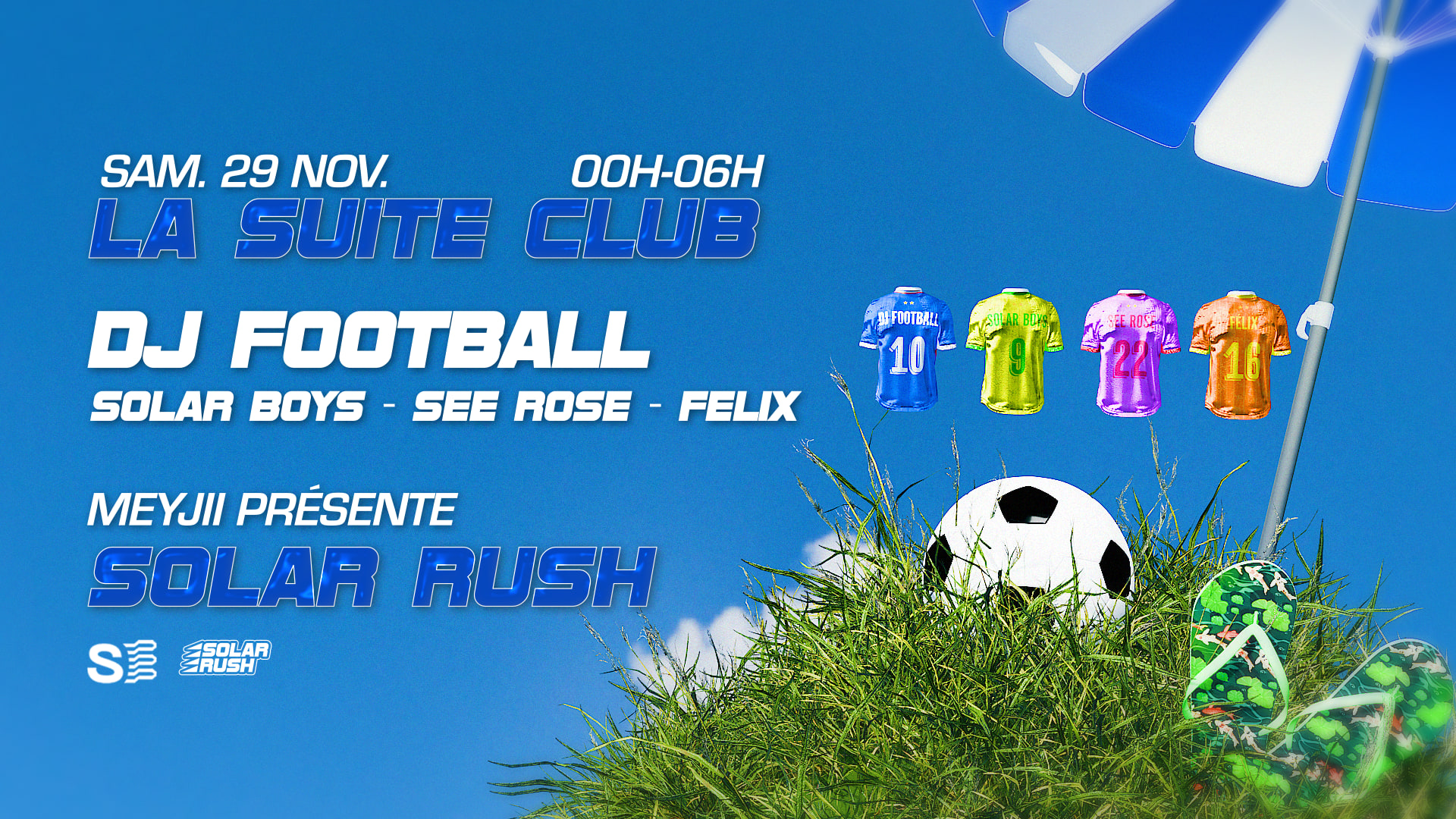 💙 Brest, vous êtes prêt.e.s pour la Solar Rush? La soirée hardbounce, trance et euro dance débarque à La Suite pour te faire danser all night long 🕺 Prends vite ta place 🎟️