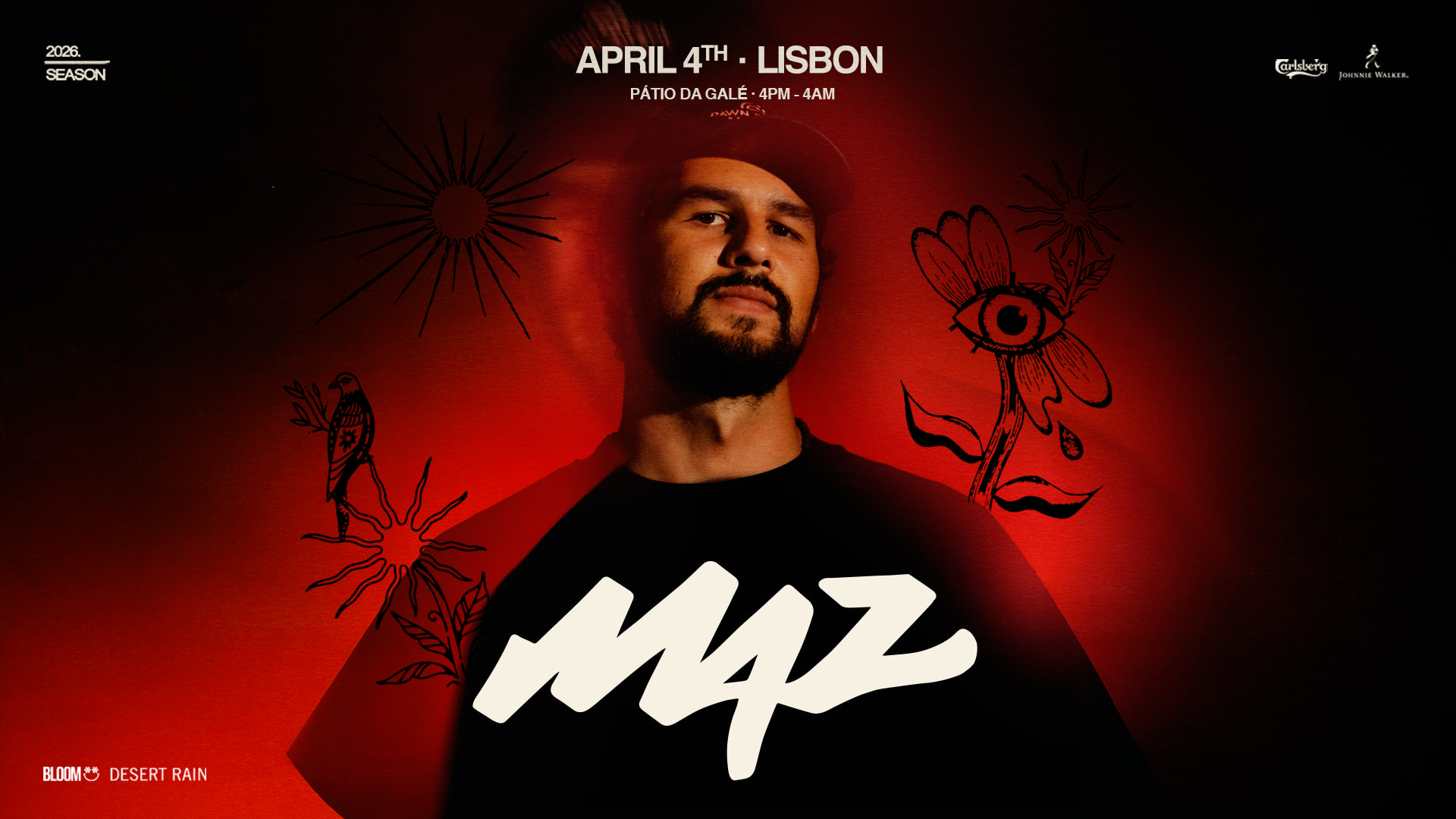 Lisboa recebe o brasileiro Maz para uma noite intensa no Pátio da Galé. Garante já o teu bilhete!