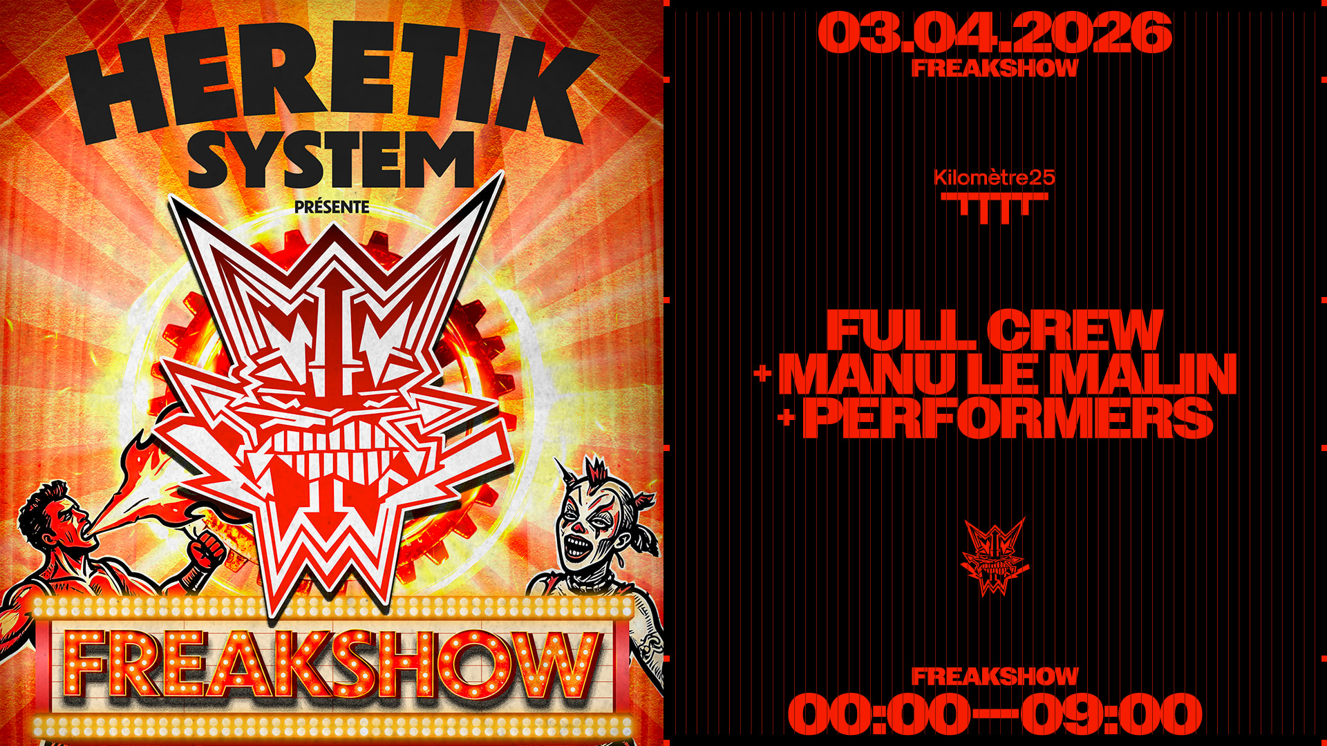 Heretik : Full Crew + Manu Le Malin + Guests