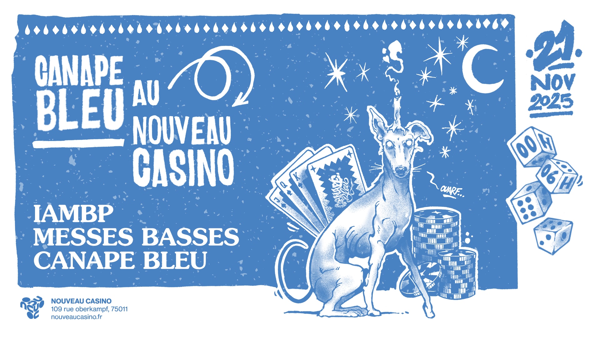 Canapé Bleu Invite Iambp & Messesbasses @Nouveau Casino