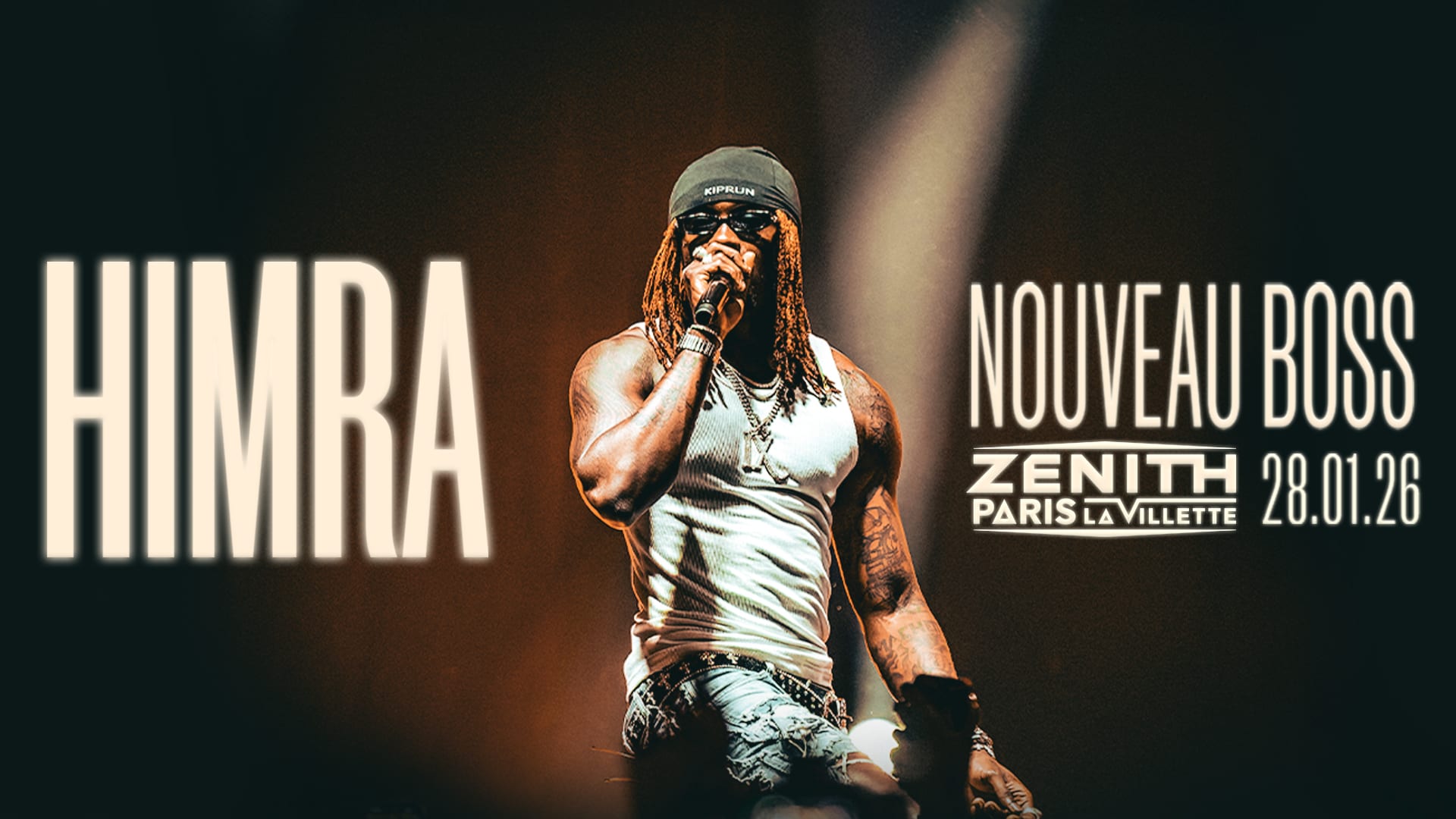 Le 28 janvier, la révélation du rap ivoirien Himra enflammera le Zénith, et présentera ses plus gros hits sur scène, notamment ses feats avec Aya Nakamura ou encore La Rvfleuze 🎤 Dernières places, fais vite ! 🎟️