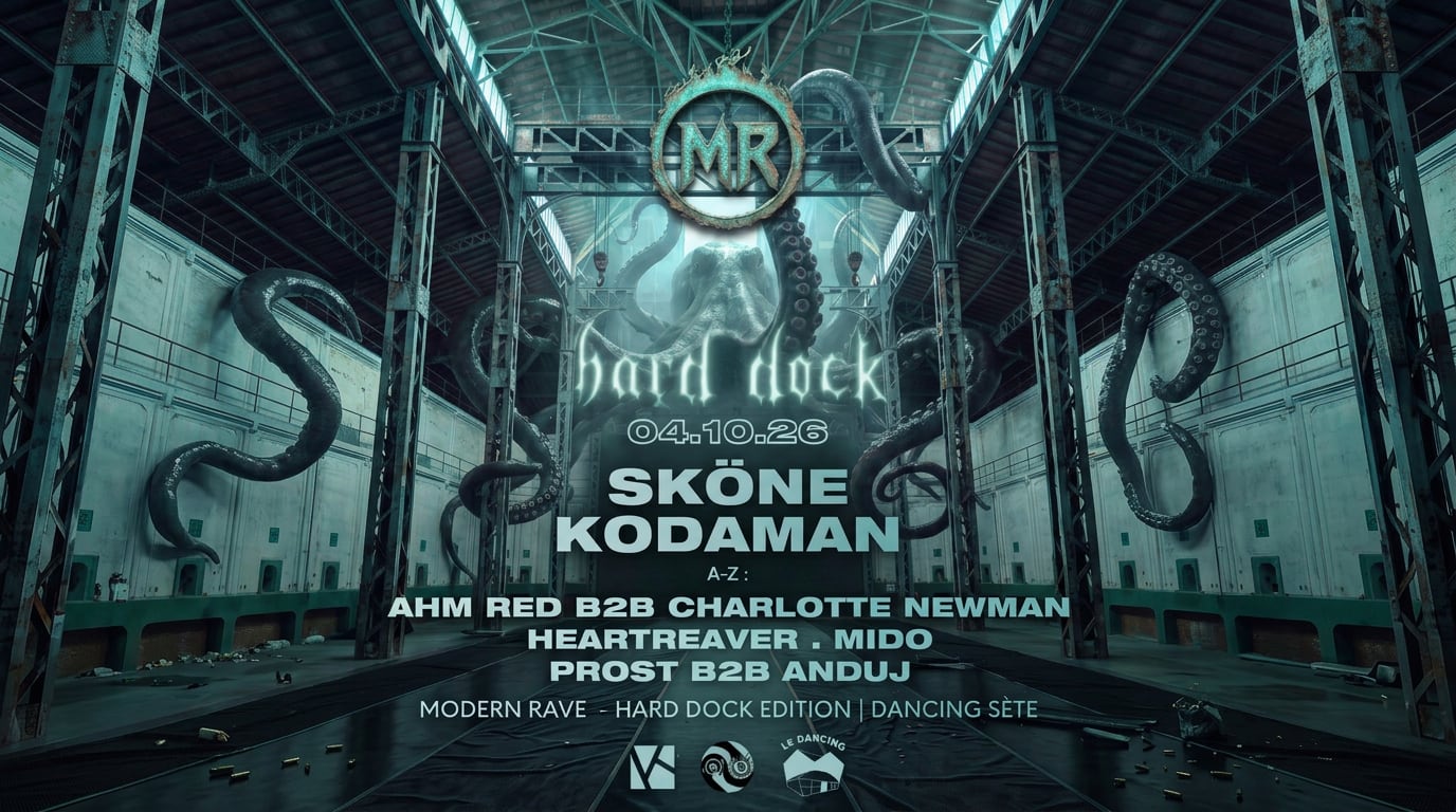 ⛓️ Modern Rave fait son grand retour à Montpellier le 4 octobre au Dancing avec Sköne, Kodaman, Charlotte Newman & more. Prends ta place pour ne pas manquer ça 🎟️