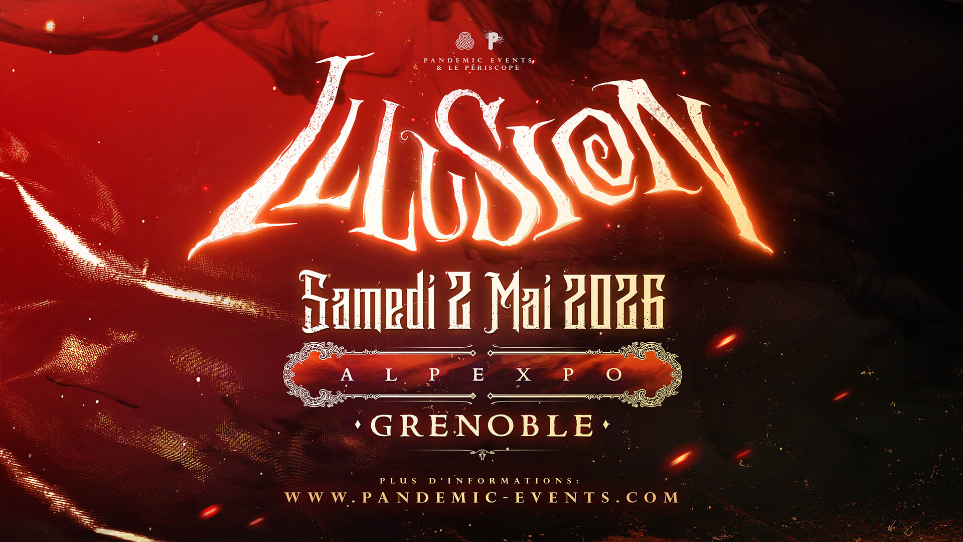 🪄 Grenoble, prêt.e.s pour une soirée de l'étrange ? ILLUSION s'installe à Alpexpo, et compte bien vous faire vibrer aux sons des basses hard techno 🔊