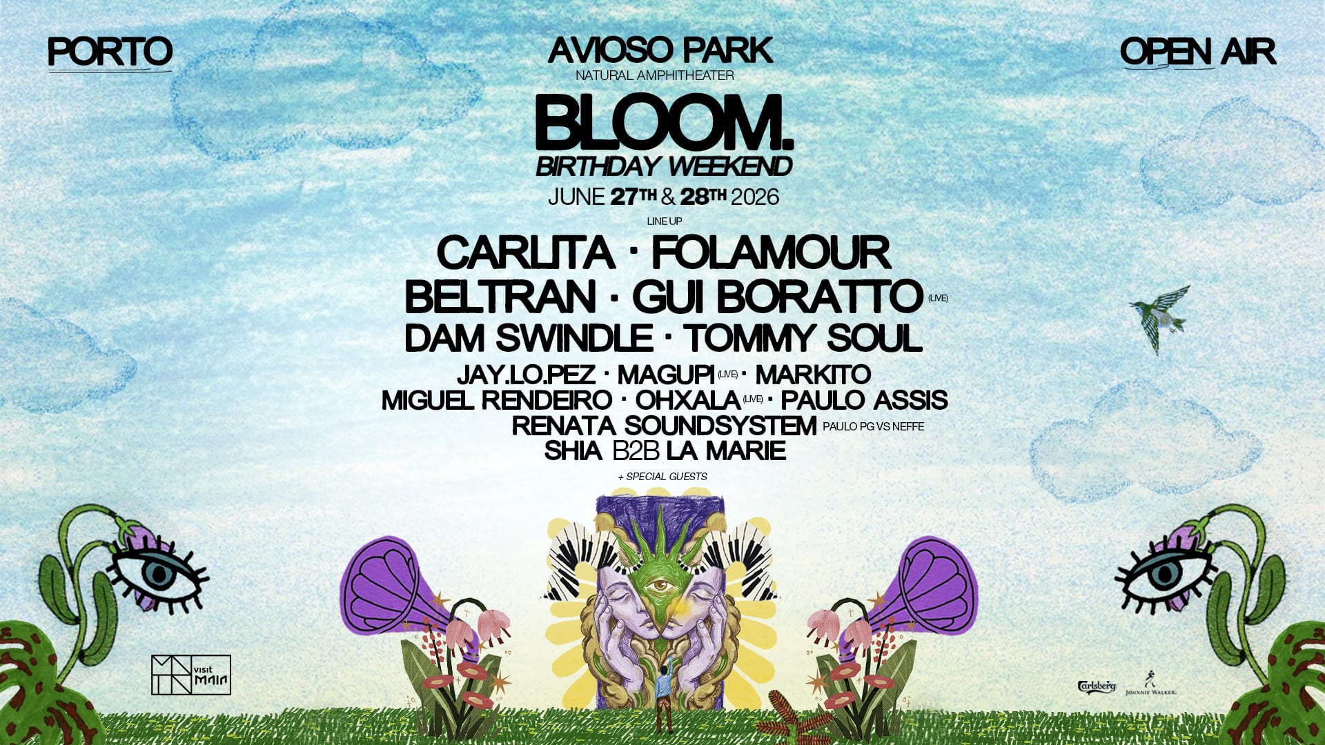 Dois dias de música, natureza e comunidade. O aniversário da Bloom está de volta ao Parque do Avioso ✨ Garante já o teu bilhete! 