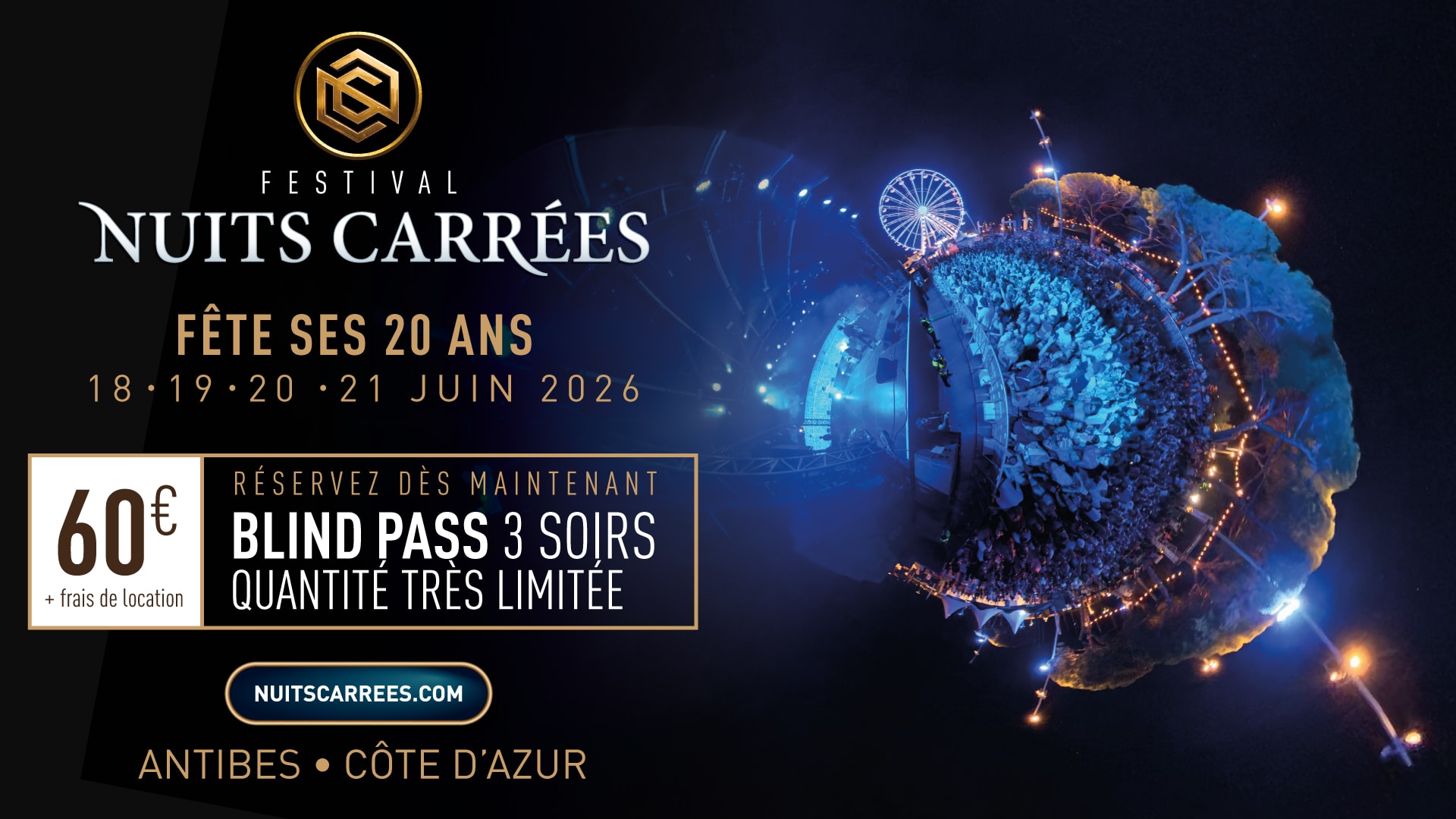 🌀🔥 Réserve dès maintenant ton Blind Pass pour les Nuits Carrées 2026 et prépare-toi pour un week-end de folie ! ⚠️ Disponibilité très limitée, ne rate pas ta chance...
