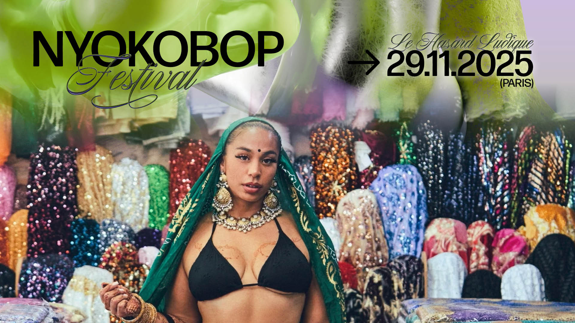 🔥 Rendez-vous le 29 novembre pour le Nyokobop Festival. Découvre des artistes exceptionneles oscillant entre scène urbaine, RnB, pop, rap, drill... C'est Bombaymami et Lablackie. Réserve ta place ! 🪭 