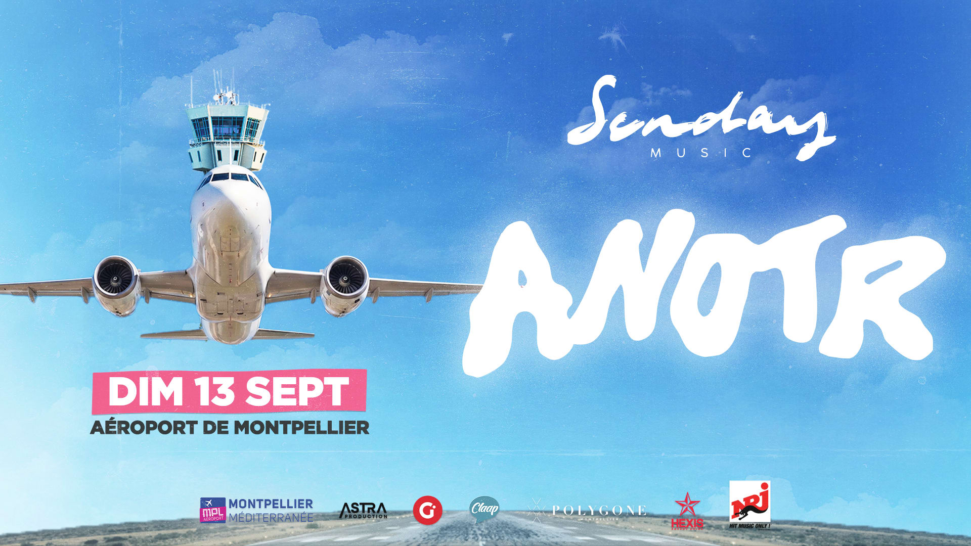 ✈️ ANOTR, le duo néerlandais aux grooves disco irrésistibles, fera vibrer le tarmac de l’aéroport de Montpellier pour le Sunday Music Festival, le 13 septembre. Prends ta place sans attendre 🎟️